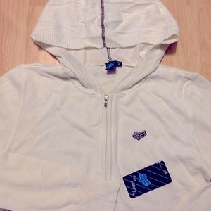 Fox Racing Moto Hoodie Knit Sweater Top Women’s M